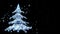 Christmas water splash tree on black background