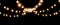 Christmas of wedding lights isolated on black