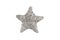 Christmas wicker silver star isolated