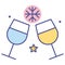 Christmas wine glass Isolated Vector icon which can easily modify or edit