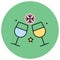 Christmas wine glass Isolated Vector icon which can easily modify or edit