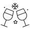 Christmas wine glass Isolated Vector icon which can easily modify or edit