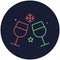 Christmas wine glass Isolated Vector icon which can easily modify or edit