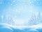 Christmas winter background with snow