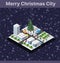 Christmas winter city graphic conceptual holiday