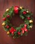 Christmas winter decoration wreath fir tree star