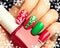 Christmas winter holiday nail art manicure