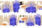 Christmas winter ice snow present seamless gift box and snowman pattern for wrapping paper and fabrics