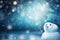 Christmas winter smiling happy snowman frosty snow new year celebration holiday cute decoration greeting december eve