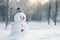 Christmas winter smiling happy snowman frosty snow new year celebration holiday cute decoration greeting december eve