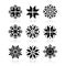 Christmas, winter snowflakes icons set