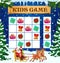 Christmas winter sudoku kids game or puzzle