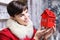 Christmas woman shopping home decoration