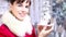 Christmas woman shopping snowman decoration