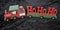 Christmas wooden HoHo santa claus train gift decorated with star