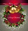 Christmas wreath with bells and pinecone