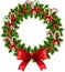 Christmas wreath with bow