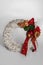 Christmas wreath candle candle gingerbread tree white snow isolated