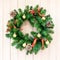 Christmas wreath for decorations on the door. Christmas background, new year, winter holiday