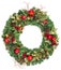 Christmas wreath with golden decoration