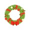 Christmas wreath simple icon