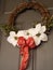 Christmas Wreath with white poinsettias