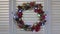 Christmas wreath on a wood background