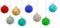 Christmas xmas balls isolated hanging  for background - 3d rendering