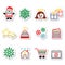 Christmas, Xmas celebrate icons set