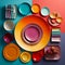 Chroma Cuisine: A Palette of Vibrant Dishware