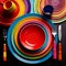 Chroma Cuisine: A Palette of Vibrant Dishware