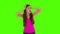 Chromakey footage Teenage girl hold hands on head, isolated over white background concept of sad young pretty woman