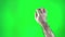 Chromakey spread fingers on a green screen chroma key a man opens windows with two fingers spreads two fingers apart you