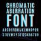Chromatic aberration font