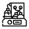 chromatograph electronic tool line icon vector illustration