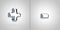 Chrome alphabet symbols plus and minus isolated on white background