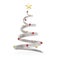 Chrome cone shapes Christmas tree