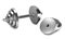 chrome dumbbell isolated on a white background. 3d render. 3d illustration