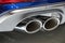 Chrome exhaust pipes car