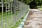 Chrome fence unswept path Gardens Bangalore