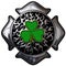 Chrome fire shamrock firefighter shield