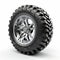 Chrome-plated Off Road Tire Design - 3d Render