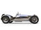 Chrome plated vintage sport open wheel racing car - side view