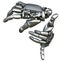 Chrome robotic hands