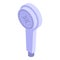 Chrome shower head icon isometric vector. Water bathroom