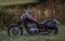 Chrome Thunder: Biker\\\'s Motorcycle with Gleaming Chrome Accents