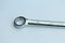 A chrome vanadium wrench on white background.Tools for plumbers and motor vehicle mechanics.