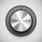 Chrome volume knob (button, music tuner)