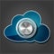 Chrome volume knob with transparency cloud