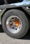 Chrome wheels on truck in Scandinavia Sweden